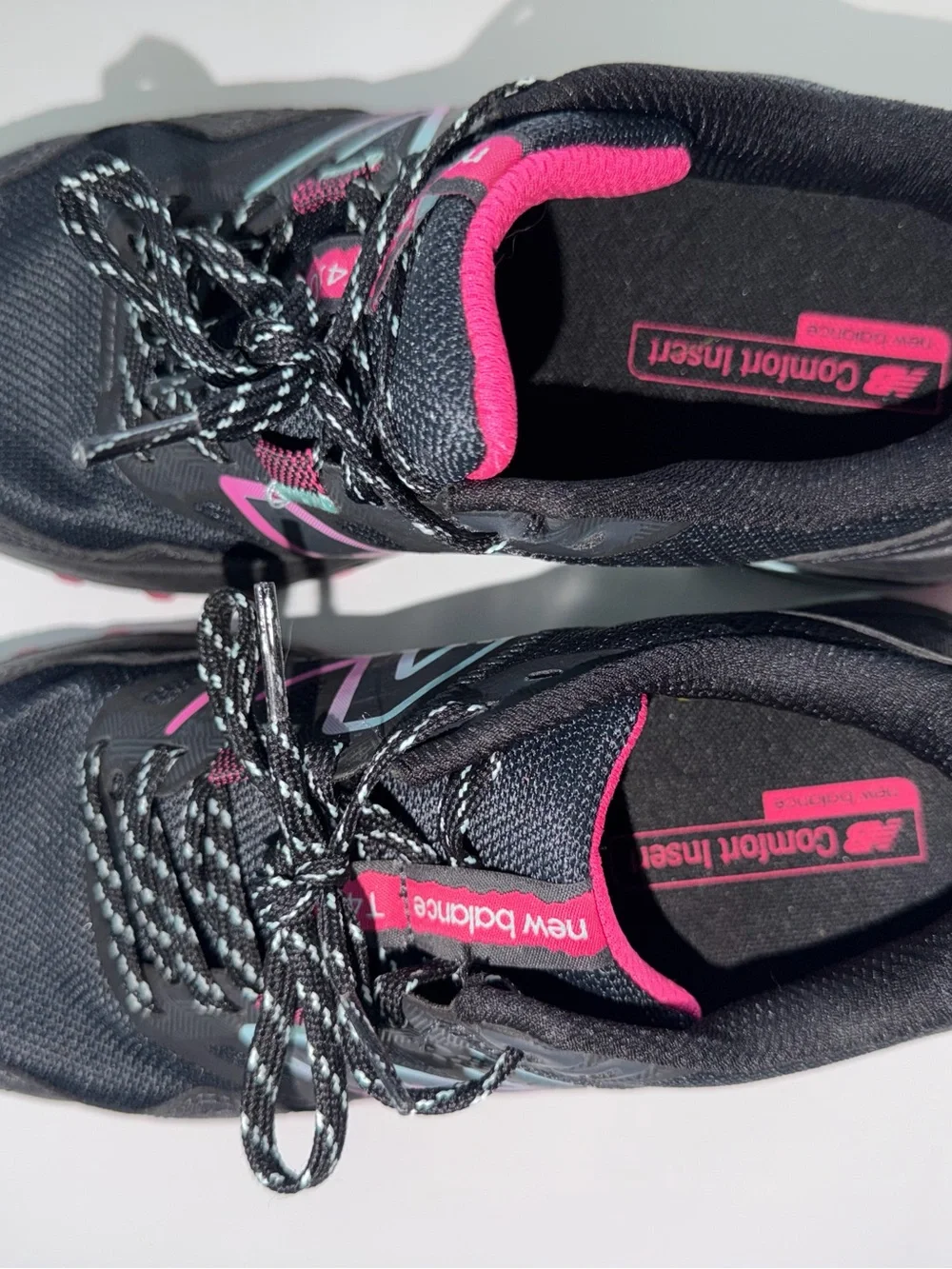 New Balance Black Sneakers with Hot Pink & Mint Accents